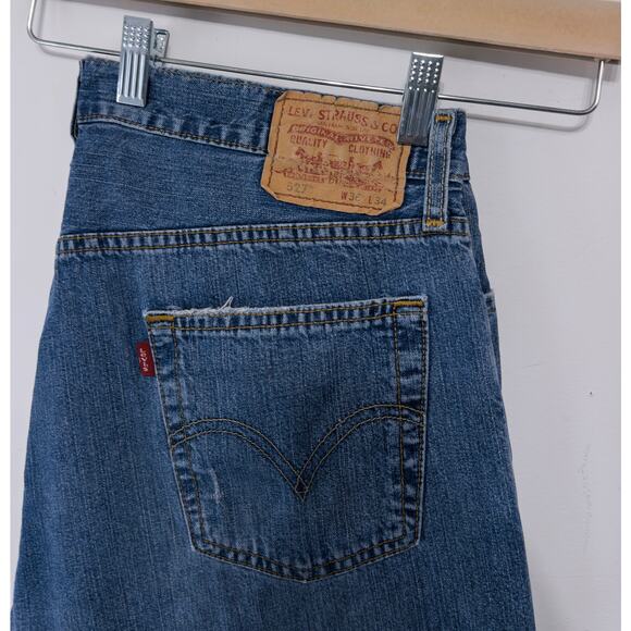 Levi's 527 Low Boot Cut Jeans sz 36x34 western cowboy rugged distressed casual - Picture 4 of 6